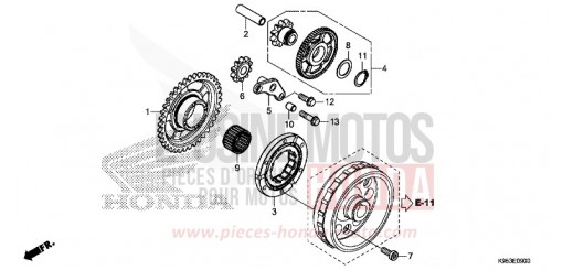 EMBRAYAGE DE DEMARRAGE CRF250RK de 2019